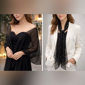 Lightweight Sheer Crepe Scarf – 17” x 66”